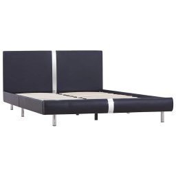vidaXL Bedframe zonder matras 135x190 cm kunstleer zwart