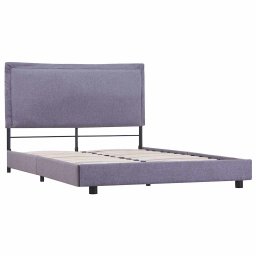 vidaXL Bedframe zonder matras 135x190 cm lichtgrijs