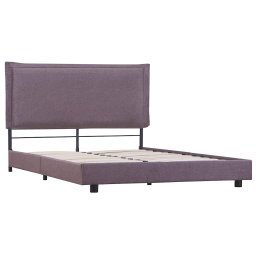 vidaXL Bedframe zonder matras stof taupe 135x190 cm