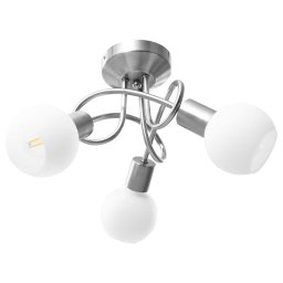 vidaXL Plafondlamp met keramieken bolvormige kappen voor 3xE14 wit