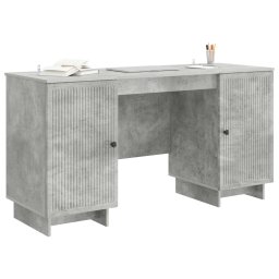 vidaXL Bureau Betongrijs Bewerkt hout 142,5 x 50 x 75 cm