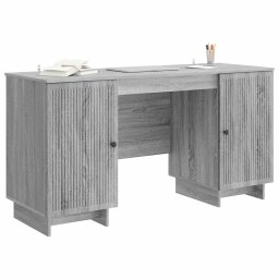 vidaXL Bureau Grijs Sonoma Bewerkt hout 142,5 x 50 x 75 cm