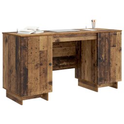 vidaXL Bureau Oud hout Bewerkt hout 142,5 x 50 x 75 cm