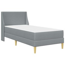 vidaXL Bedframe met matras Lichtgrijs 80x 200 cm Polyester