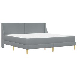 vidaXL Bedframe met matras met hoofdeinde Polyester
