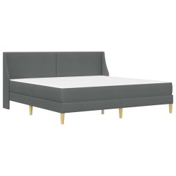 vidaXL Bedframe met matras Donkergrijs 180 x 200 cm Polyester