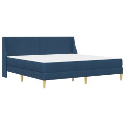 vidaXL Bedframe met matras met hoofdeinde Blauw 180 x 200 cm Polyester