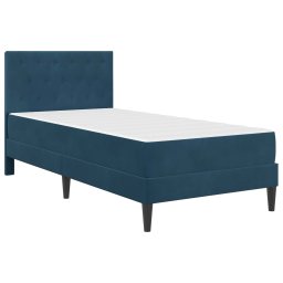 vidaXL Bedframe met matras met hoofdeinde Blauw 90 x 190 cm Fluweel
