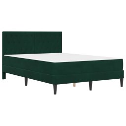 vidaXL Bedframe met matras Donkergroen 160 x 200 cm Fluweel