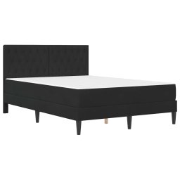 vidaXL Bedframe met matras met hoofdeinde Zwart 160 x 200 cm Fluweel