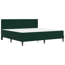 vidaXL Bedframe met matras Donkergroen 180 x 200 cm Fluweel