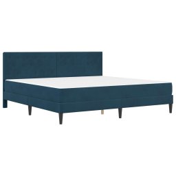 vidaXL Bedframe met matras met hoofdeinde Blauw 180 x 200 cm Fluweel
