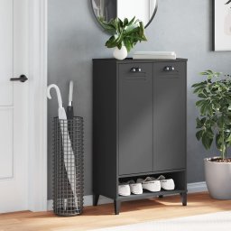 vidaXL Schoenenkast VIKEN bewerkt hout antracietgrijs