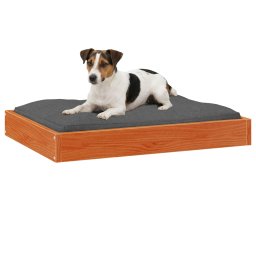 vidaXL Hondenbed Wasbruin 72 x 54 x 9 cm Massief Vurenhout