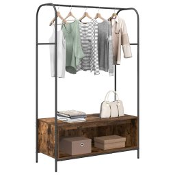 vidaXL Kledingrek Bruin Eiken 100 x 44 x 160 cm Bewerkt hout