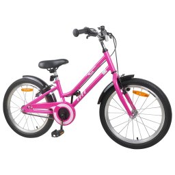 vidaXL Kinderfiets 22 Inch voor 7-12 jaar oud Roze Zwart