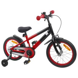 vidaXL Kinderfiets 16 Inch voor 4-6 jaar oud Rood Zwart