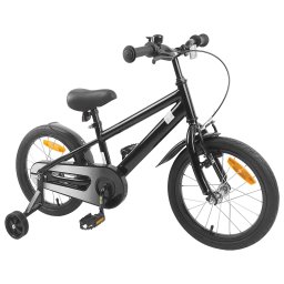 vidaXL Kinderfiets 16 Inch voor 4-6 jaar oud Zwart