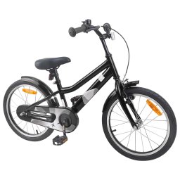vidaXL Kinderfiets 18 Inch voor 5-7 jaar Zwart