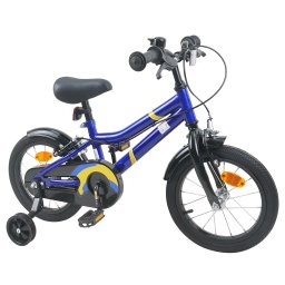 vidaXL Kinderfiets 16 Inch voor 4-6 jaar oud Blauw Wit