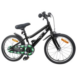 vidaXL Kinderfiets 18 Inch voor 5-7 jaar Zwart
