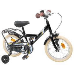 vidaXL Kinderfiets 12 Inch voor 2-4 jaar oud Zwart