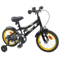 vidaXL Kinderfiets 14 Inch voor 3-5 jaar oud Zwart