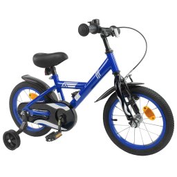 vidaXL Kinderfiets 12 Inch voor 2-4 jaar oud Donkerblauw