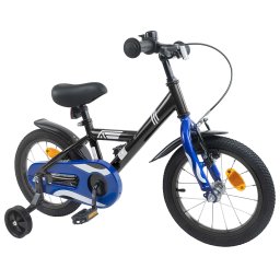 vidaXL Kinderfiets 12 Inch voor 2-4 jaar oud Zwart