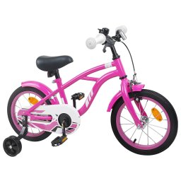 vidaXL Kinderfiets 16 Inch voor 4-6 jaar oud Donkerroze