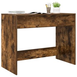 vidaXL Bureau met Lade Gerookt eiken 100 x 50 x 78 cm Bewerkt hout