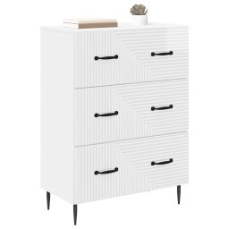 vidaXL Ladenkast Hoogglans Wit 66 x 34,5 x 89,5 cm Bewerkt hout