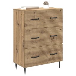 vidaXL Ladenkast 66 x 34,5 x 89,5 cm Bewerkt hout Artisanaal eiken
