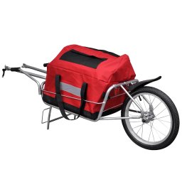 vidaXL Fietstransporttrailer met 1 wiel en opbergtas
