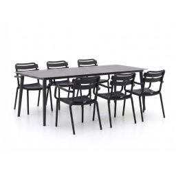 Forza Vico/Sora 220cm dining tuinset 7-delig stapelbaar - Laagste prijsgarantie!