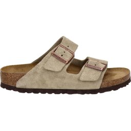 Birkenstock - 39 - Arizona SFB VL Narrow Dames Slippers - Taupe - Maat 39
