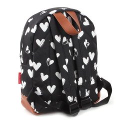 Kidzroom Black & White Kinderrugzak - 6,4 l - Zwart - Black/Heart