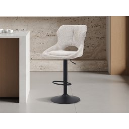 Barkruk MATEUS 65>86 cm lichtgrijs