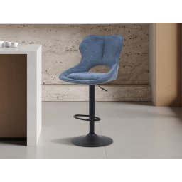 Barkruk MATEUS 65>86 cm blauw