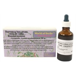 WORLD OF HERBS FYTOTHERAPIE TESTIKEL / BALLETJES INDALEN HOND 50 ML