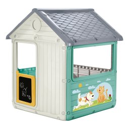 Dolu Speelhuis met Krijtbord Wit/Blauw/Geel