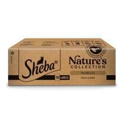 Voordeelpakket: 144x85g Sheba Nature's Collection Fijne Verscheidenheid in Saus nat kattenvoer