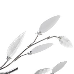 vidaXL Plafondlamp met kristallen bladeren van acryl 5xE14 wit