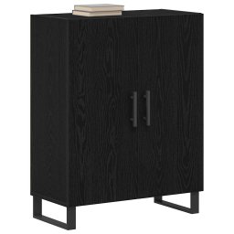 vidaXL Dressoir Zwart Eiken 69,5 x 34 x 90 cm Bewerkt hout