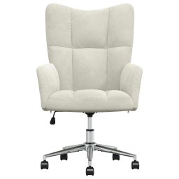 vidaXL Relaxstoel fluweel crèmewit