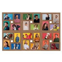 vidaXL Fotolijst voor 24x(13x18 cm) foto MDF lichtbruin