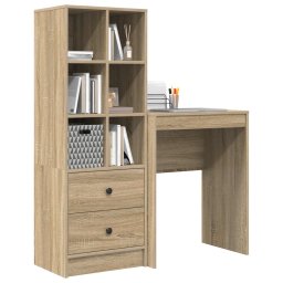 vidaXL Bureau Sonoma Eiken 105,5 x 34 x 127 cm 2 st