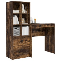 vidaXL Bureau Gerookt eiken 115,5 x 40 x 127 cm 2 st