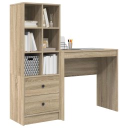 vidaXL Bureau Sonoma Eiken 125,5 x 40 x 127 cm 2 st