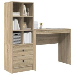vidaXL Bureau Sonoma Eiken 135,5 x 40 x 127 cm 2 st
